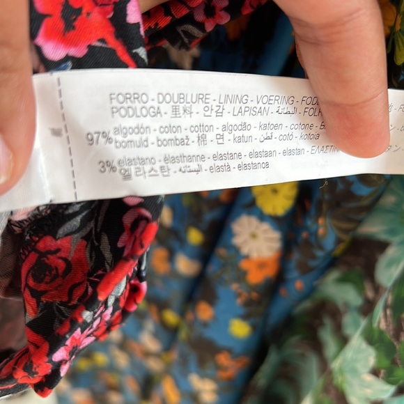 Zara Red Floral Printed Ruched Mini Skirt NWT - Picture 9 of 9